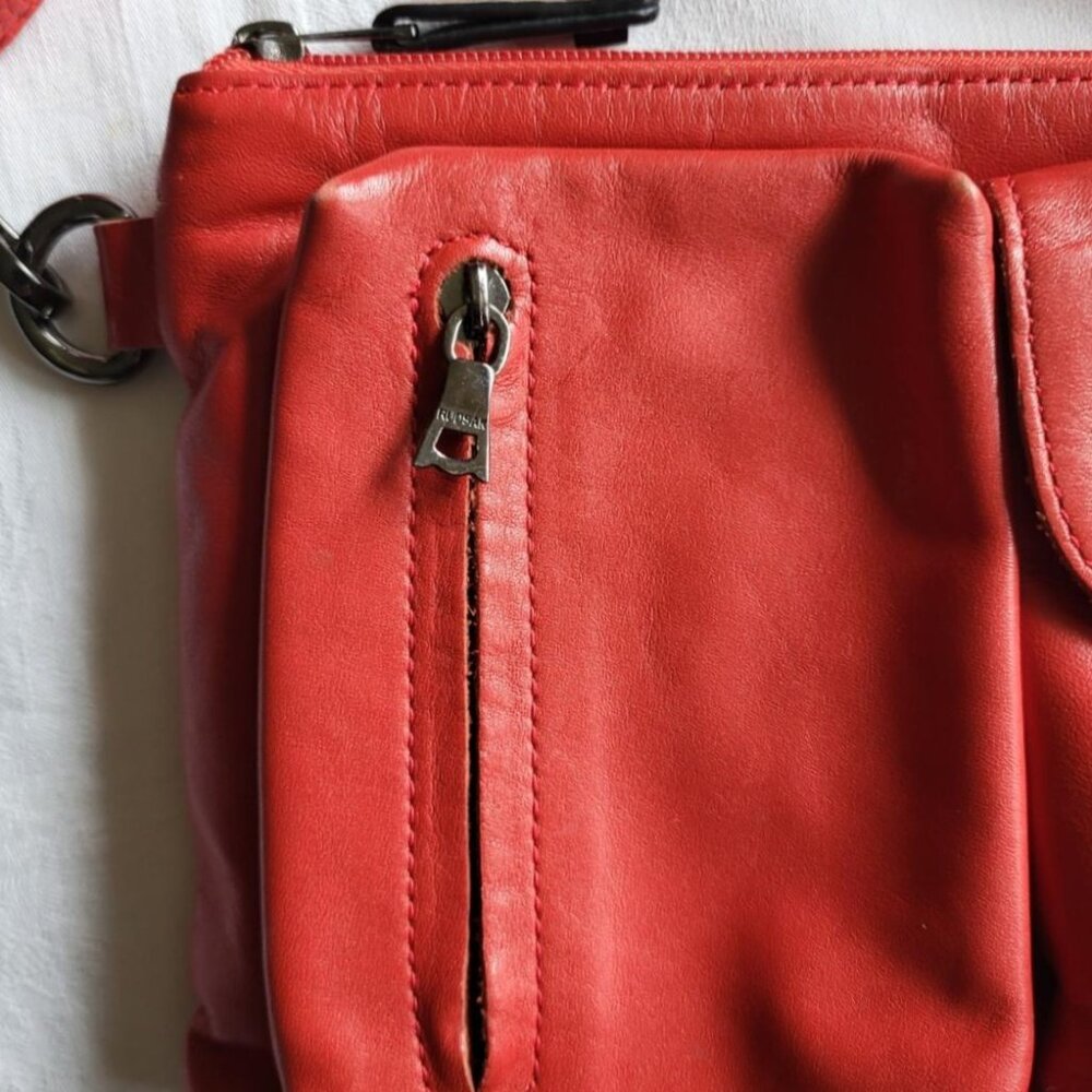 Red leather RUDSAK crossbody bag - Picture 5 of 15